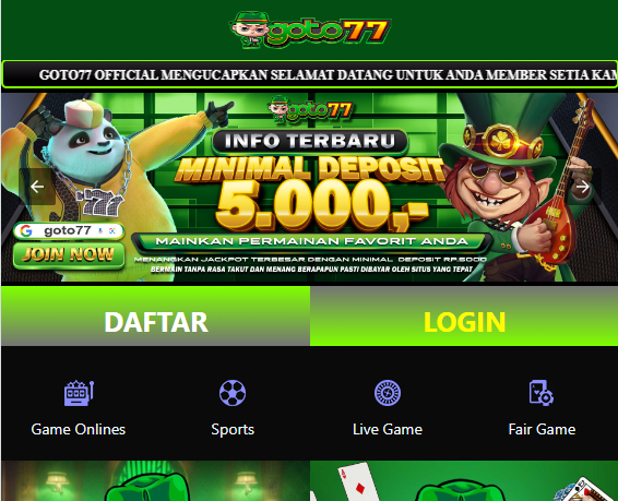 GOTO77 OFFICIAL: SITUS GAME ONLINE DENGAN PERMAINAN TERLENGKAP DAN FITUR TERBAIK 2024